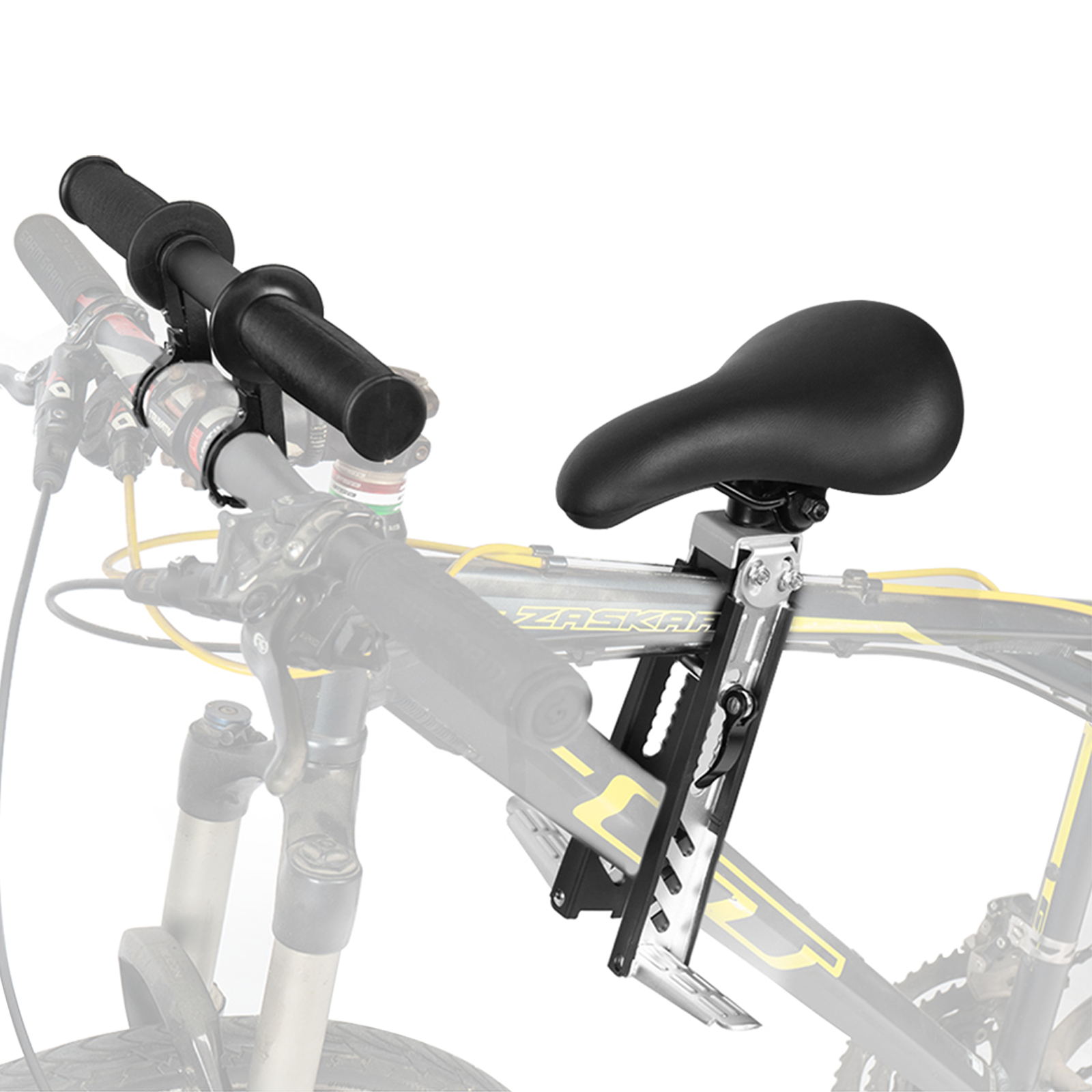 AutoJare 2022 Neuer Upgrade-Kinderfahrradsitz und Lenker für Mountainbike-Eltern-Kind-Radfahren, vorne montierter Fahrradsitz und Kinderlenker, kompat