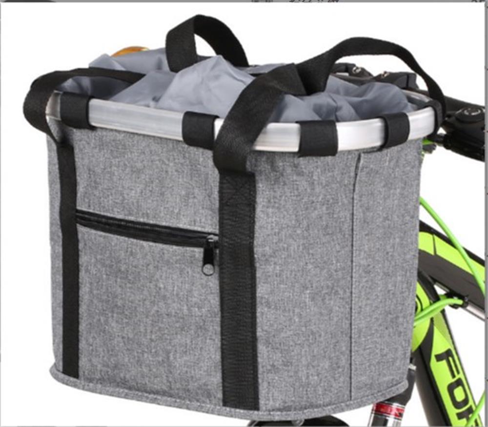 AutoJare Fahrradkorb Schnellspanner Fahrradkorb Faltbarer Kleintier-Katzen-Hundeträger Abnehmbarer Fahrradlenkerkorb für Lebensmittel, Picknick, Einka