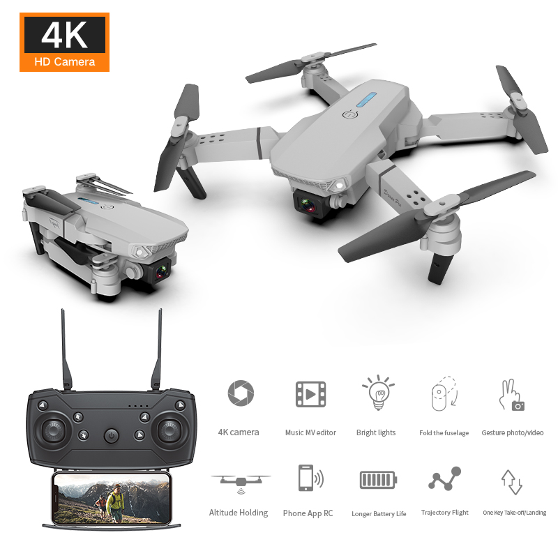 Faltbare Drohne mit 1080P HD-Kamera, RC Quadcopter WiFi FPV Live-Video für Kinder Anfänger Mini-Drohnen 30 Minuten lange Flugzeit 3 Batterien mit Trag