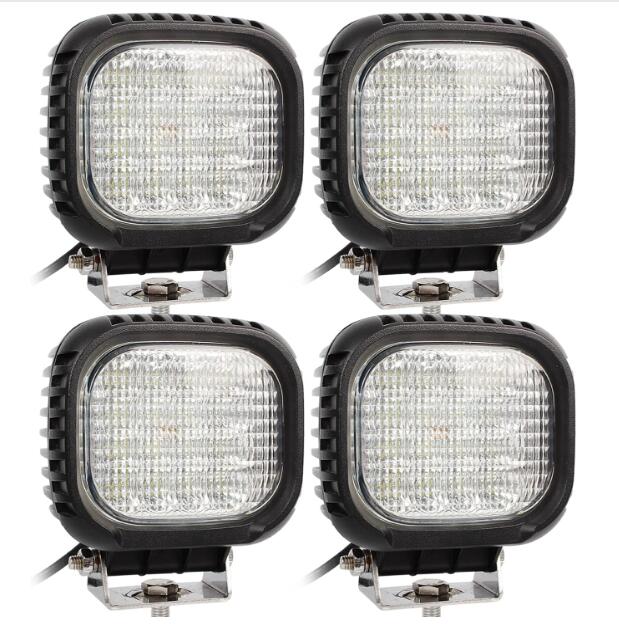 4 Stück 48W LED Arbeitsscheinwerfer 4560lm 6500K 12V 24V Flutlicht für ...
